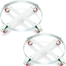 VEVOR 2PCS Porte-Fût Chariot à Baril 250 L 454 kg Roulettes Pivotantes en Acier