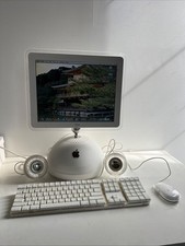 Apple iMac G4 Computer 2002 M6498 w/ Speakers, Pro Keyboard & Mouse Tested Works