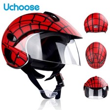 Motorcycle Helmet Kids 3-9 Years Cross Enduro MTB Scooter Spiderman DOT Approved