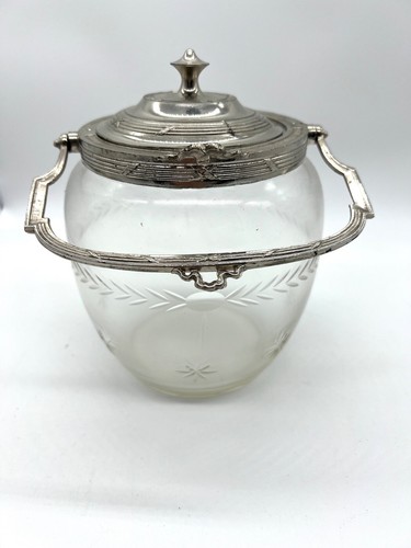 Ancien pot biscuit verre - pot, en