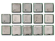 Lot 14 different intel P4 CPU ( Williamette, Northwood, Prescott) for collection