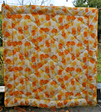 EDREDON COUVRE PIEDS ORANGE ET