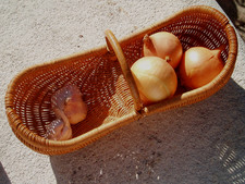 old wicker basket rattan original shape