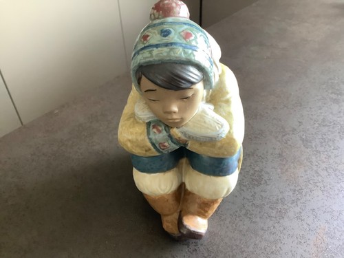 Lladro série inuit - inuit, eskimo