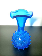 Ancien Vase A Picots En Verre