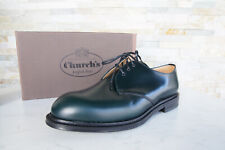 Church's Eu 44 Royaume-Uni 10 Chaussures à Lacets Basses STANCE Vert Foncé Neuf