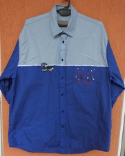 Studio Aventures Vintage 90s Casual Shirt Gaston Lagaffe Comics Blue (XL)