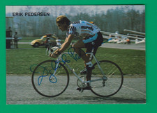CYCLING cycling card ERIK PEDERSEN team MURELLA ROSSIN 1985 Signed