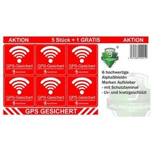 Lot de 6 autocollants adhésifs extérieurs GPS sécurisés voiture moto vélo antivol