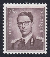 BELGIUM 1958 Baudouin 7f.50 Chocolate SG 1465 MLH/* (CV £130)