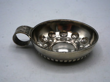 BEAU TASTE-VIN EN ARGENT MASSIF POINCON MINERVE MODELE ANSE COURBE