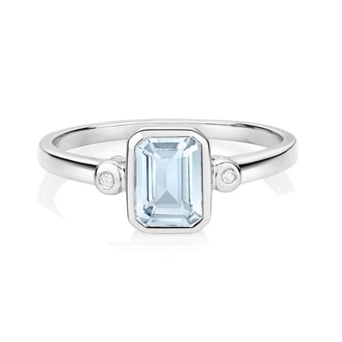 Bague véritable aigue marine - bague,