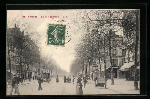 Cpa pantin rue de paris - cpa,