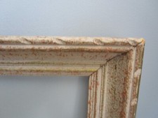 Large Antique Wooden Frame Molded Speckled Effect