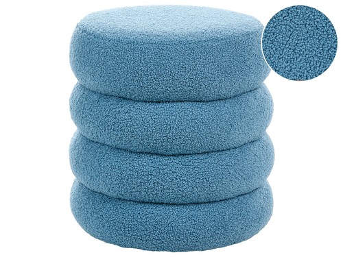 Pouf tissu bouclé rond - pouf,