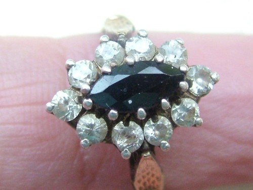 Bague vintage pierre ovale - bague, de