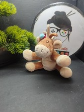 Peluche plat jument kaya beige