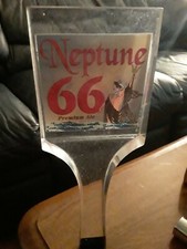 Vintage Neptune 66 Ale BEER TAP HANDLE Lucite 10 inches high rare