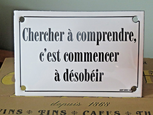 Plaque émaillée bombée