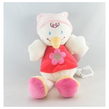 Doudou canard poule blanche