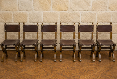 Suite six chaises style - six,