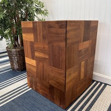Vintage Lacquered Wood Cube