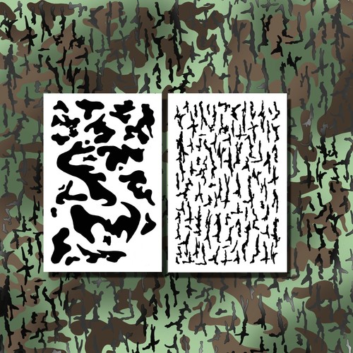 Camo stencils for - stencils, spray