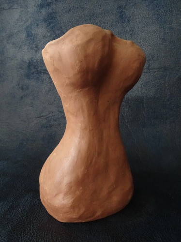 Vase sculpture buste femme nue - vase,