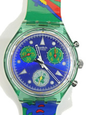 A Scarce 1995 Swatch DESIGNER CHRONO Watch SCZ103 UNLIMITED, PAPERS, BOX, UNWORN