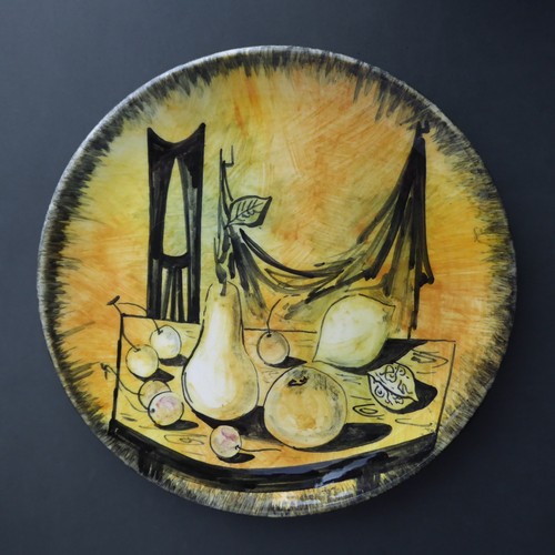Assiette faïence peinte par - assiette,