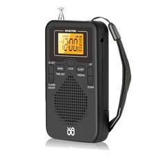 Radio Portable  AM FM Radio MéTéO Radio de Poche ÉCran LCD RéVeil NuméRique6851