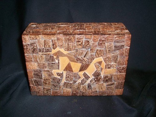 Cuban wooden mosaic - mosaic, horse