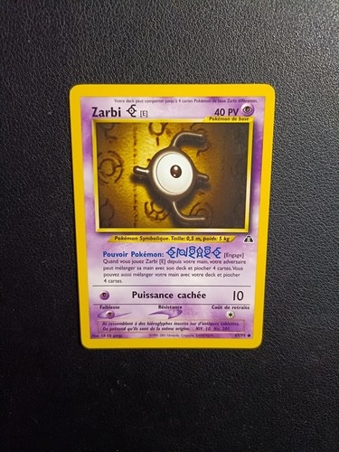 Carte pokémon zarbi - carte,