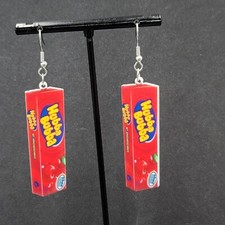 Hubba Bubba Gum Pierced Earrings Fun Novelty Acrylic Dangle  2"