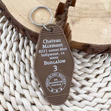 Retro Chateau Marmont 8221 Sunset Blvd Key Tag Los Angeles BRAND NEW