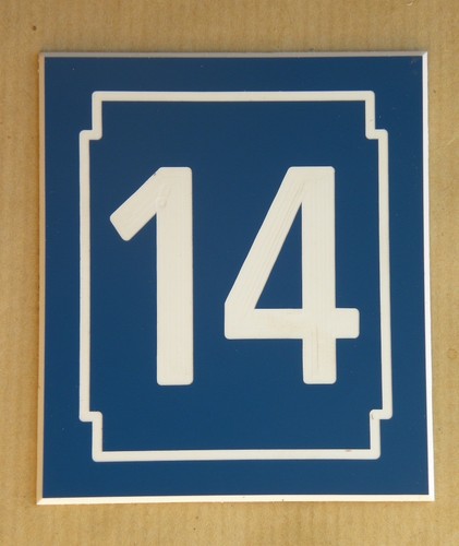 Plaque etiquette numero - plaque,