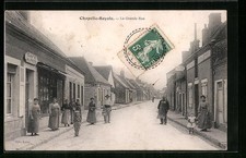 Old postcard Chapelle-Royale, La Grande Rue 1911 