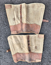 Guêtres toile et cuir ersatz