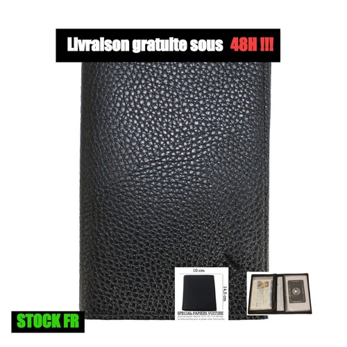 Porte papiers voiture cuir - porte-papiers,