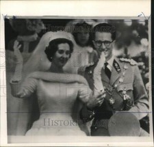1960 Press Photo Belgium's King Baudouin and Dona Fabiola on their wedding day