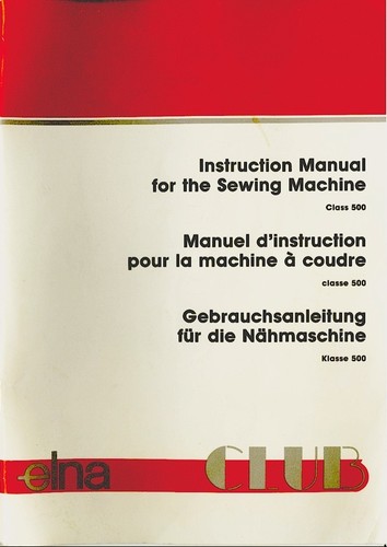 Elna club 5000 - elna, instruction