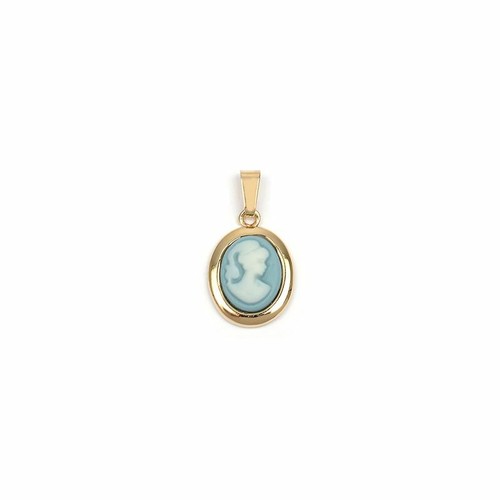 Pendentif camée plaqué or - pendentif,