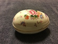 5.5" Long Porcelain Handpainted Easter Egg Dish: Made in Japan: NO CHIPS