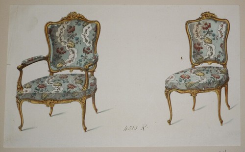 Litho xixe siècle - :, fauteuil