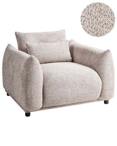 Fauteuil tissu bouclé - fauteuil,