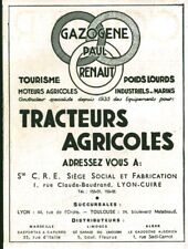 1941 Paul Renaut Gas Gas Agricultural Tractors Advertising Magazine Issue