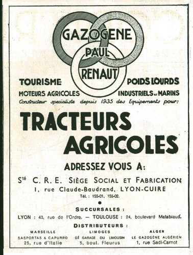Publicité ancienne tracteurs