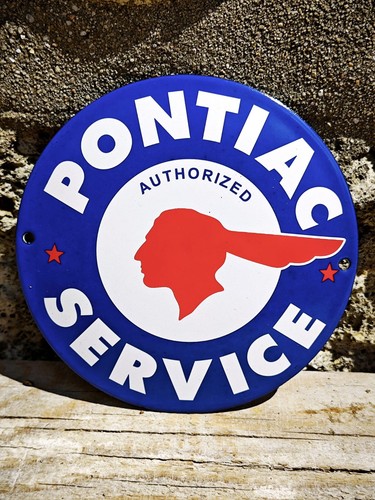 Plaque émaillée pontiac - plaque,
