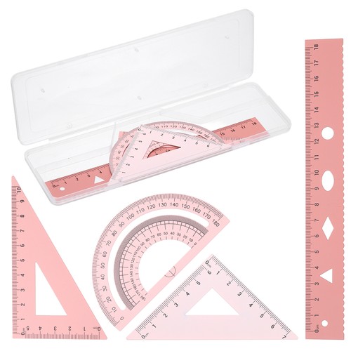 Kit géométrie règle alu - , 7"