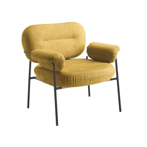 Fauteuil cuky tissu - fauteuil, jaune